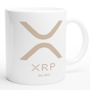 XRP Ripple Cryptocurrency Mug Collection - GOLDEN Logo & &#39;Est. 2012&#39; Graphic | Perfect Gift for Crypto Enthusiasts, XRP Coffee Mug, Tea Cup