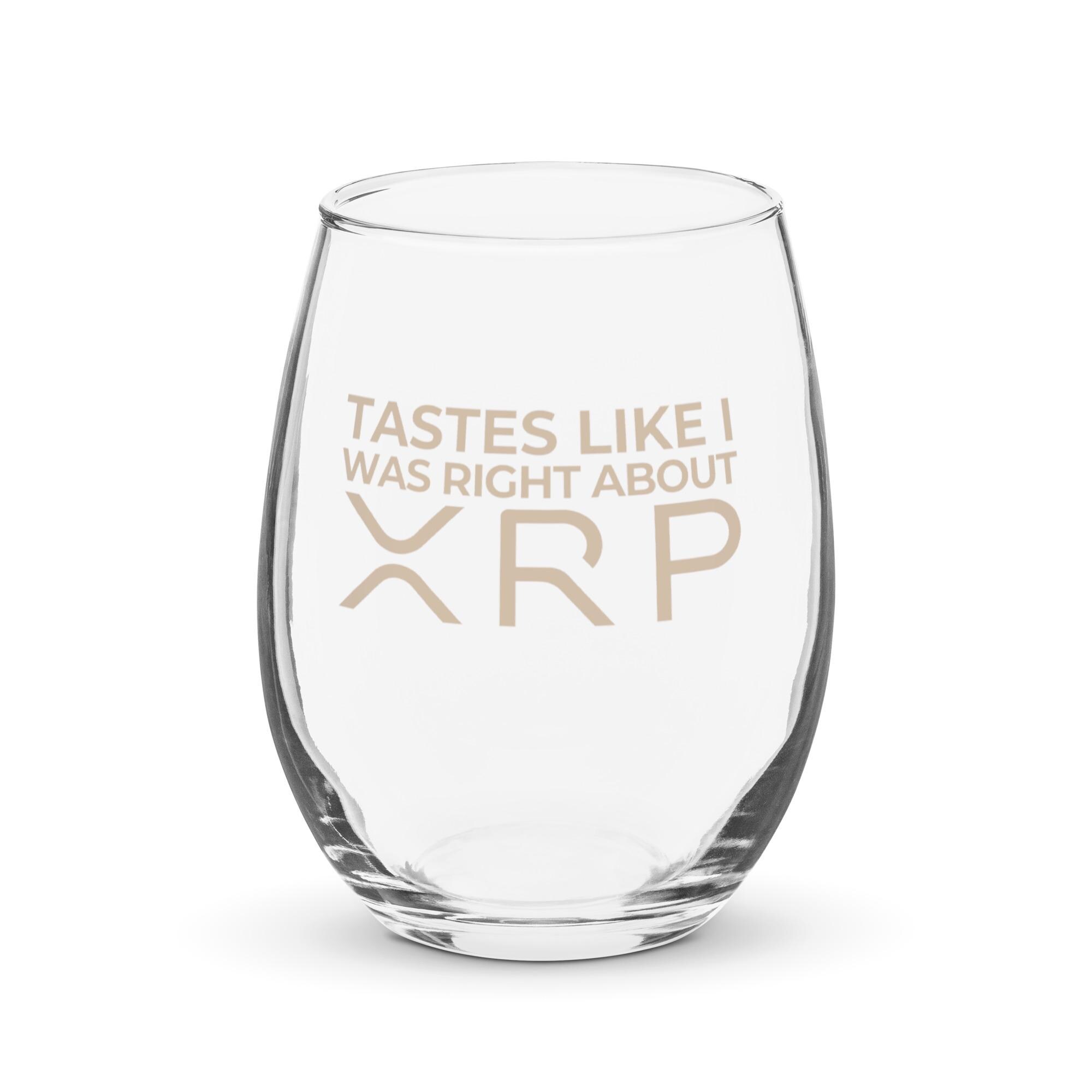 Crypto Wine Water Glass, 15oz/443ml, Tastes Like I Was Right About Xrp,crypto  Drinkware, Crypto Glassware, XRP Ripple Glass, XRP Ripple Gift - Etsy