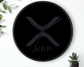 XRP Ripple Wall Clock - Modern Cryptocurrency Home Decor, Cryptocurrency Gift, XRP Unique Wall Art, Office Clock,Xrp Decor,Xrp Merch