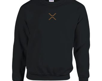 XRP Ripple Sweatshirt mit Logo Stickerei - Gold, Silber, Weiß - Farboptionen, XRP Pullover mit Stickerei, Xrp Pullover, XRP Merch