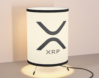 XRP Logo Tripod Lamp | Printed Shade Table Lamp, US CA Plug, Desk Lamp,Xrp Ripple Decor,Unique Xrp Gift,Office Decor, Crypto Decor
