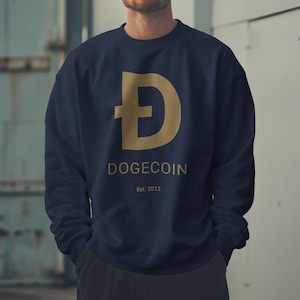 Dogecoin (DOGE) Sweatshirt, Dogecoin Sweater, Dogecoin Fans Gift, Dogecoin Investors Fashion, Comfortable & Soft Pullover, Dogecoin Apparel