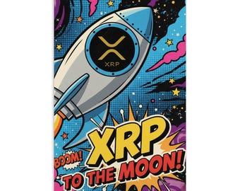 XRP Gift Card, Greeting Card for XRP Ripple Enthusiasts, XRP Ripple Merch, Moon Design, Xrp To The Moon Postcard