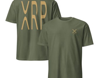 XRP T-Shirt with huge GOLDEN back and front print -  Crypto Tee, Gift for Ripple Enthusiasts