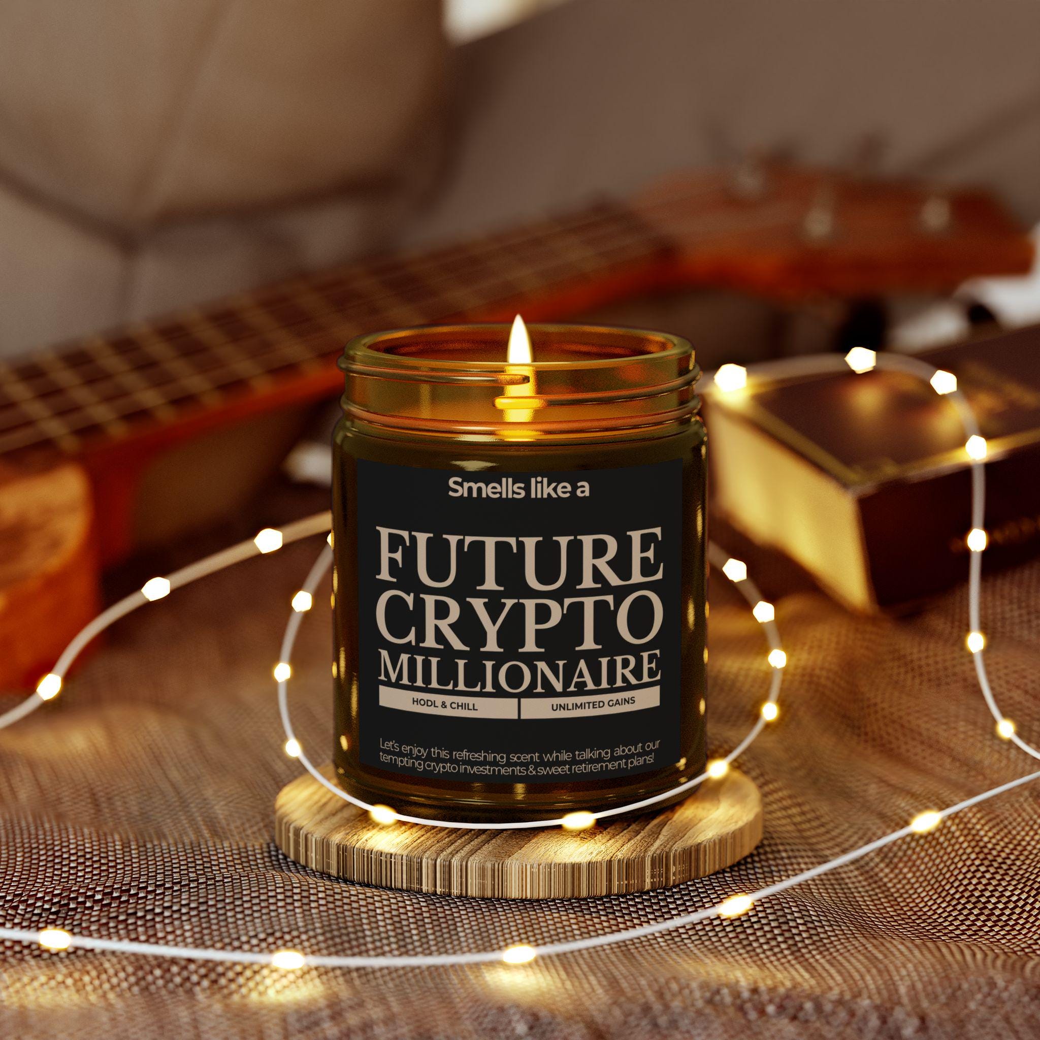 Bitcoin Candle Smells Like A Future Crypto Millionaire,bitcoin Gift,crypto  Gift,crypto Candle,scented Candle, Amber & Clear Jar, 4oz, 9oz - Etsy