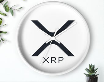 XRP Ripple Wall Clock - Modern Cryptocurrency Home Decor, Cryptocurrency Gift, XRP Unique Wall Art, Office Clock,Xrp Decor,Xrp Merch