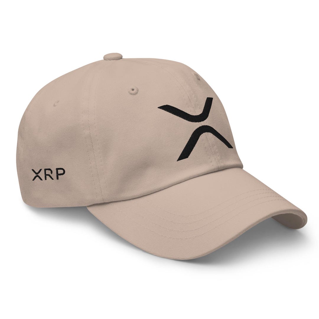 XRP Ripple Crypto Hat XRP Big Logo Baseball Cap Ripple Crypto Trading  Trader Gift Embroidery Ripple Logo Mesh Back Hat