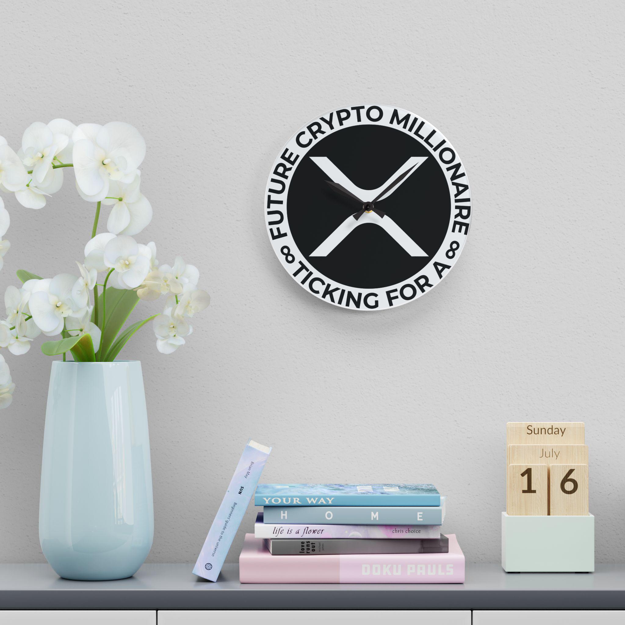 XRP Ripple Acrylic Wall Clock - Modern Cryptocurrency Home Decor,  Cryptocurrency Gift, XRP Unique Wall Art, Office Clock,xrp Decor,xrp Merch  - Etsy