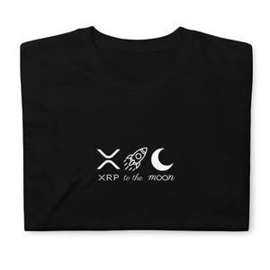 Cool XRP Ripple To The Moon WHITE T-shirt imprimé, chemise XRP, chemise Xrp drôle, cadeau unique Xrp Ripple pour lui, vêtements Xrp, t-shirt Xrp