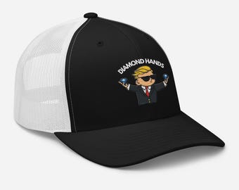 Diamond Hands Crypto Cap | Embroidered Hat for Cryptocurrency Enthusiasts | Crypto Meme Cap