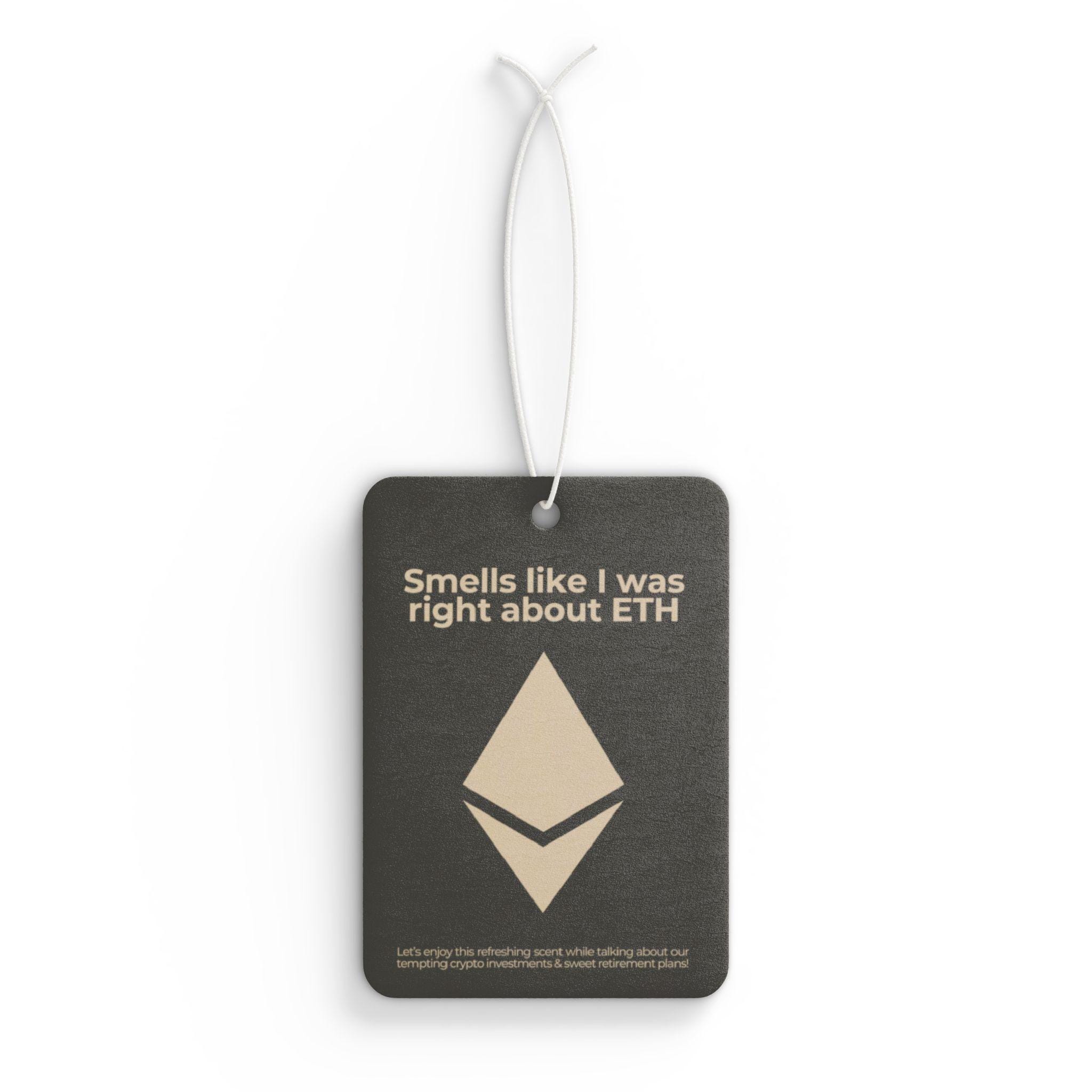 イーサリアム ETH 車用芳香剤、クリスマスプレゼントや暗号通貨ギフトに最適、松のクリスマス プレゼント、新車とブラック アイスの香り - Etsy  日本