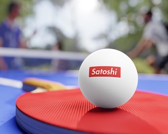 Satoshi Ping Pong Balls, 6 Pack | Branded Table Tennis Balls, Party Gaming Accessories