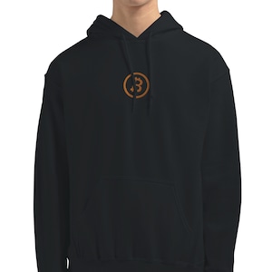 Bestickter Bitcoin Hoodie - Bitcoin Logo Stickerei, Unisex Schwarz & Weiß Geschenk für Krypto-Liebhaber - Perfekt für Bitcoin Enthusiasten