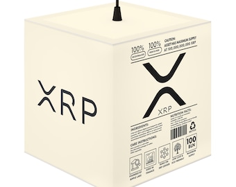 XRP Cube Lamp, Desk Lamp, Xrp Ripple Decor, Crypto Decor, Xrp Label Design, Xrp Will Power The World, Unique Xrp Gift,Xrp Office Decor