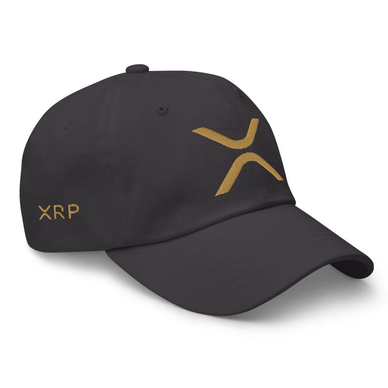 XRP Ripple Cap Golden Logo Embroidery, XRP Cap, Baseball Cap, Flexfit Hat, Retro Trucker Hat,XRP Ripple Merch,Crypto Gift, Xrp Gift for Him