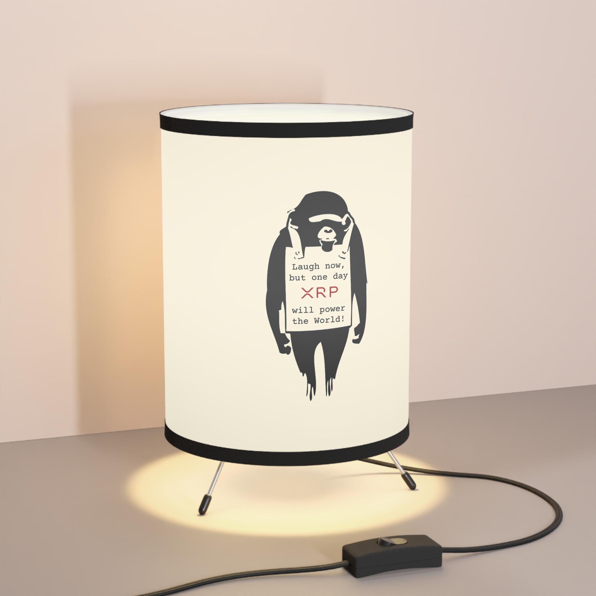 XRP Protest Chimp Design Tripod Lamp - US\CA Plug, Xrp Will Power