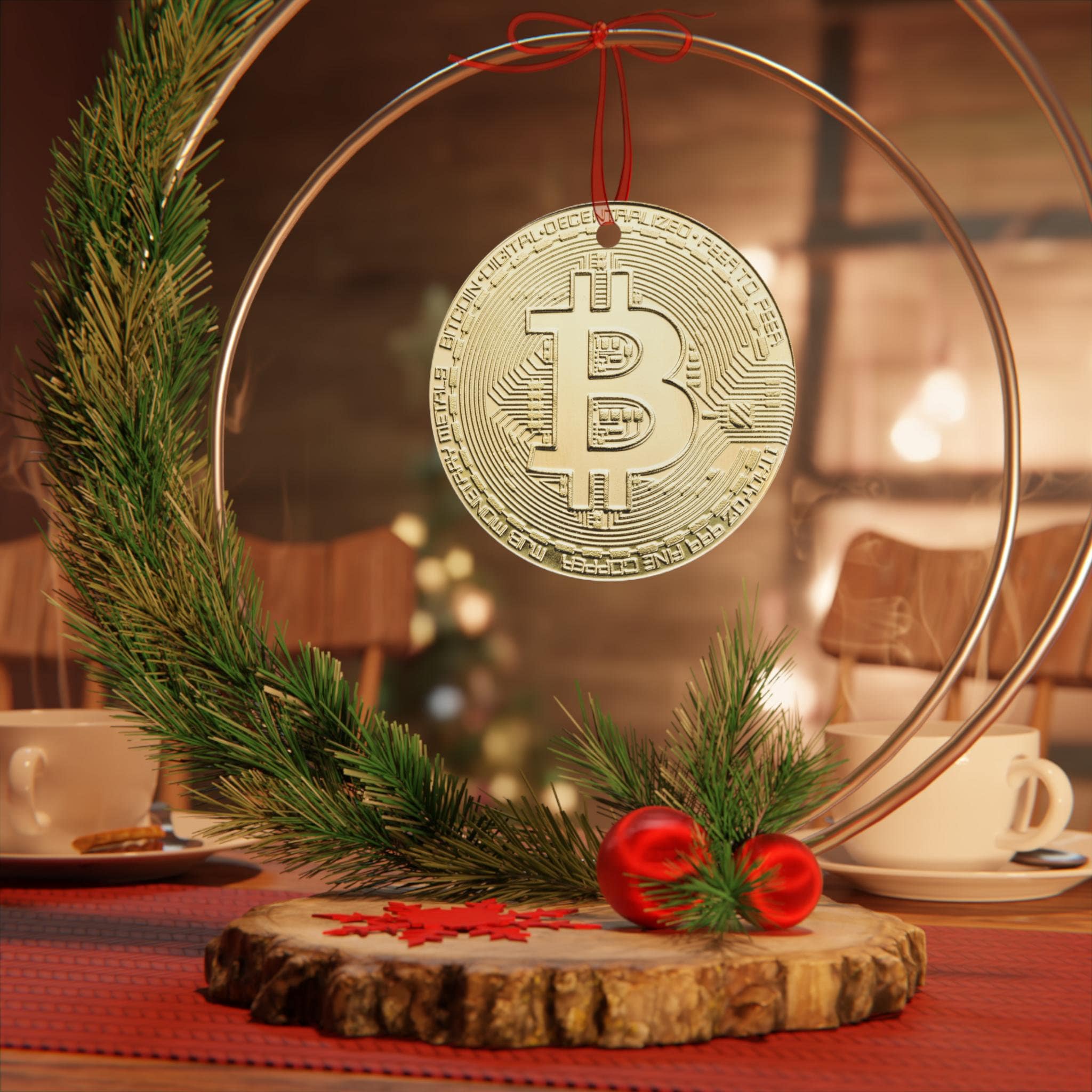 Bitcoin Metal Ornament, Bitcoin Gold Coin,festive Holiday Decor,christmas  Tree Decoration,bitcoin Gift Ornament,bitcoin Collectible,btc Coin - Etsy