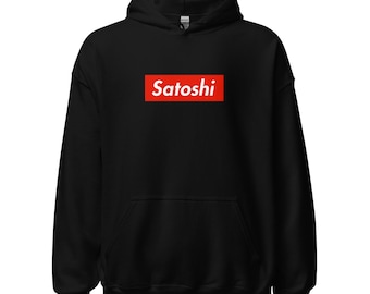 Satoshi Graphic Print Hoodie - Pullover for Bitcoin and Crypto Enthusiasts, Satoshi Tee