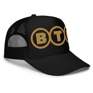 ビットコイン ベースボールキャップ 帽子 ブラック / ゴールド BTC 