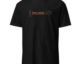 Bitcoin Halving Equation Shirt with Orange Print - Crypto Trader Gift, BTC Graphic Tee