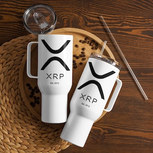 XRP Ripple Travel Mug, 40oz - Stainless Steel Mug,XRP Travel Cup,Xrp Ripple Fans Gift,  Drinkware, XRP Merch, Xrp Coffee Mug, Xrp Tea Cup