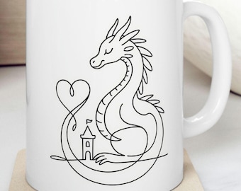 Taza de cerámica con dragón, taza con dragón, taza de café con dragón, taza de cerámica con dragón, taza con dragón linda, taza con dragón chino, regalos con dragón, regalo con dragón