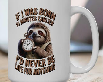 Taza de perezoso, divertida, para amantes de los perezosos, para amigos, con memes