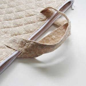 Collection Of Embroidered Cotton Laptop Sleeves: Quilted Broderie, Padded Protection