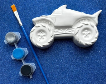 Monster Truck, Megladon Truck, truck, shark, hot wheels, wheels, car, personalised paint your own party favour, birthday gift, boy girl gift
