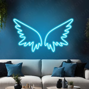 Angel Wing Neon Sign, Christmas gift, Custom Neon Sign, Pub Neon Sign, Party Neon Sign, Wall Party Decor,  Personalized Gift, Wings LED Sign