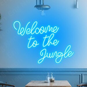 Welcome To The Jungle Neon Sign, Christmas gift, Custom Neon Sign, Welcome to the jungle wall sign, Text Neon Sign, Home Bedroom Wall Decor