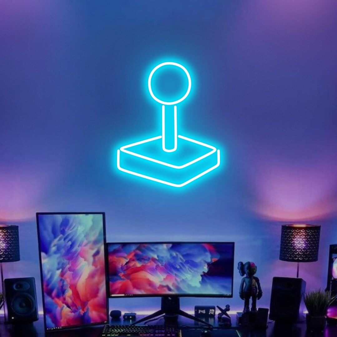 Game Controller Rope Light Retro Joystick Neon Light, Gift for Gamer, Joystick Neon Light, Gamepad ...