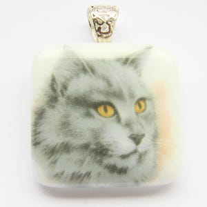 Handcrafted Glass Cat  Pendant