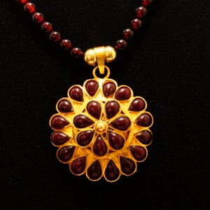 Garnet, Matte Gold, Ombre Beads image 1