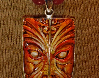 Balinese Tribal Mask in Sterling Silver