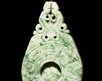 Jade Yin-Yang Hand-Carved Pendant