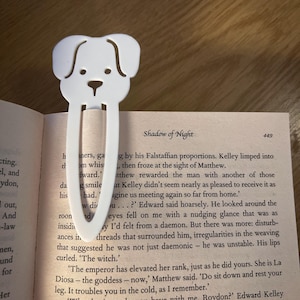 Cute Dog Bookmark - 3D Printed - Gift For Book Lover - Stocking Filler - Stationery