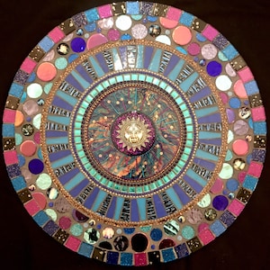 16 Stained glass Mosaic Sun Mandala image 1