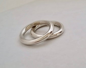 Round Silver Band, Sterling Silver, Stacking Band