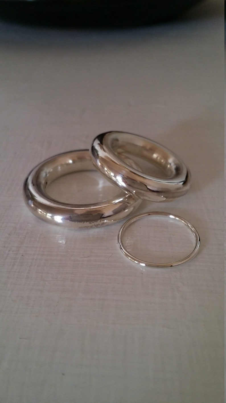 Super Big Round Silver Ring Etsy