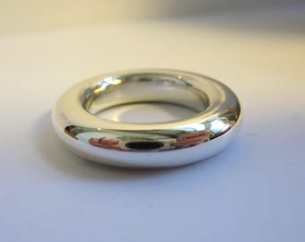 Super Big Round Silver Ring