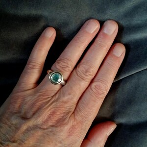 Silver And Icy Blue Ring Size 6 image 6