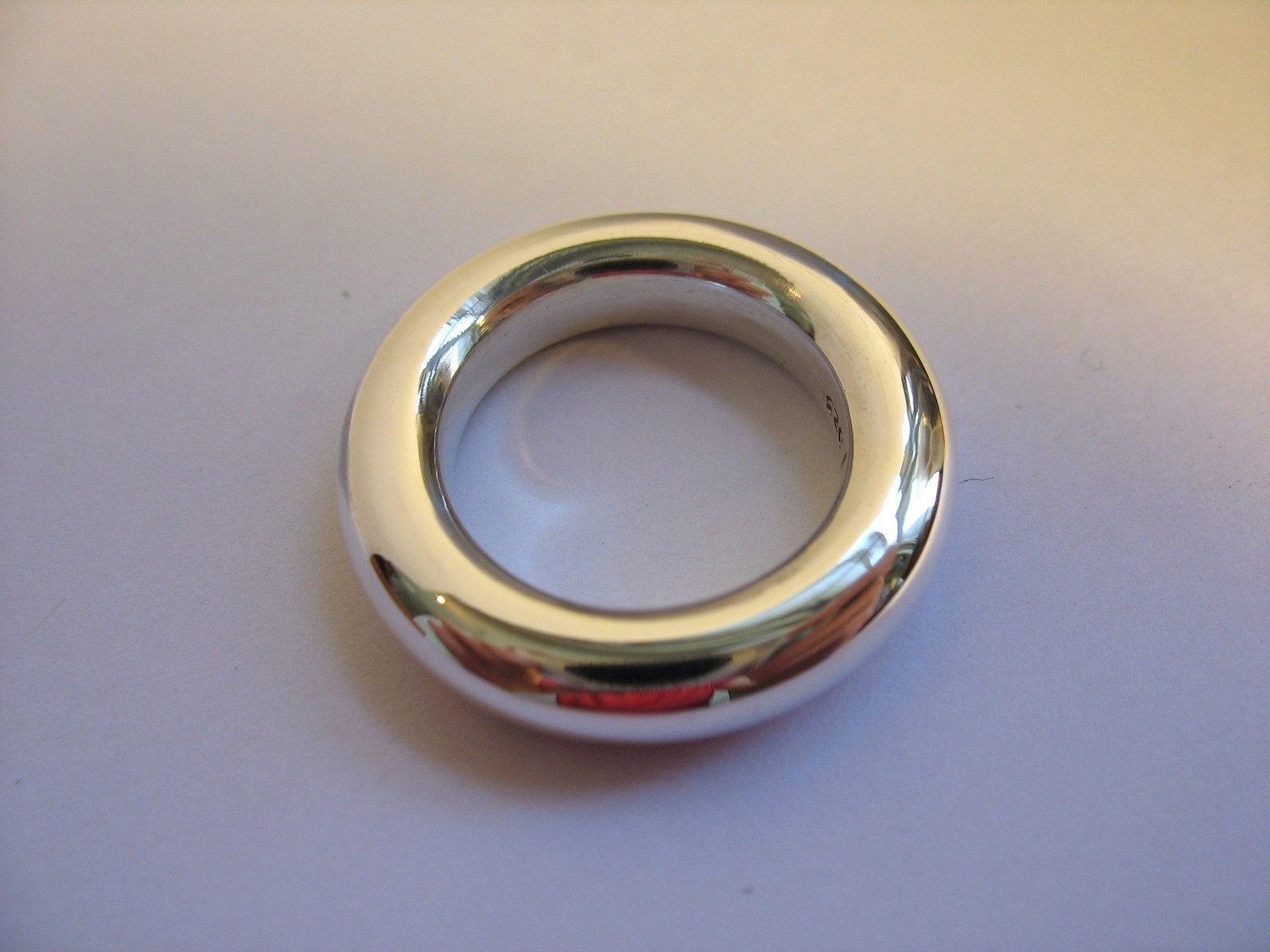 Super Big Round Silver Ring Etsy