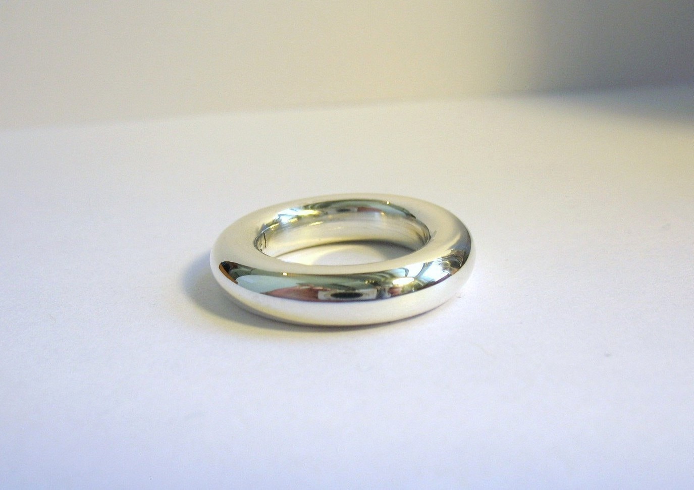 Super Big Round Silver Ring Etsy