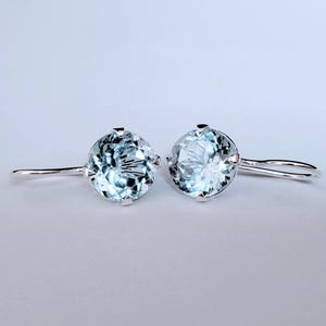Light Blue Topaz And Sterling Silver Earrings