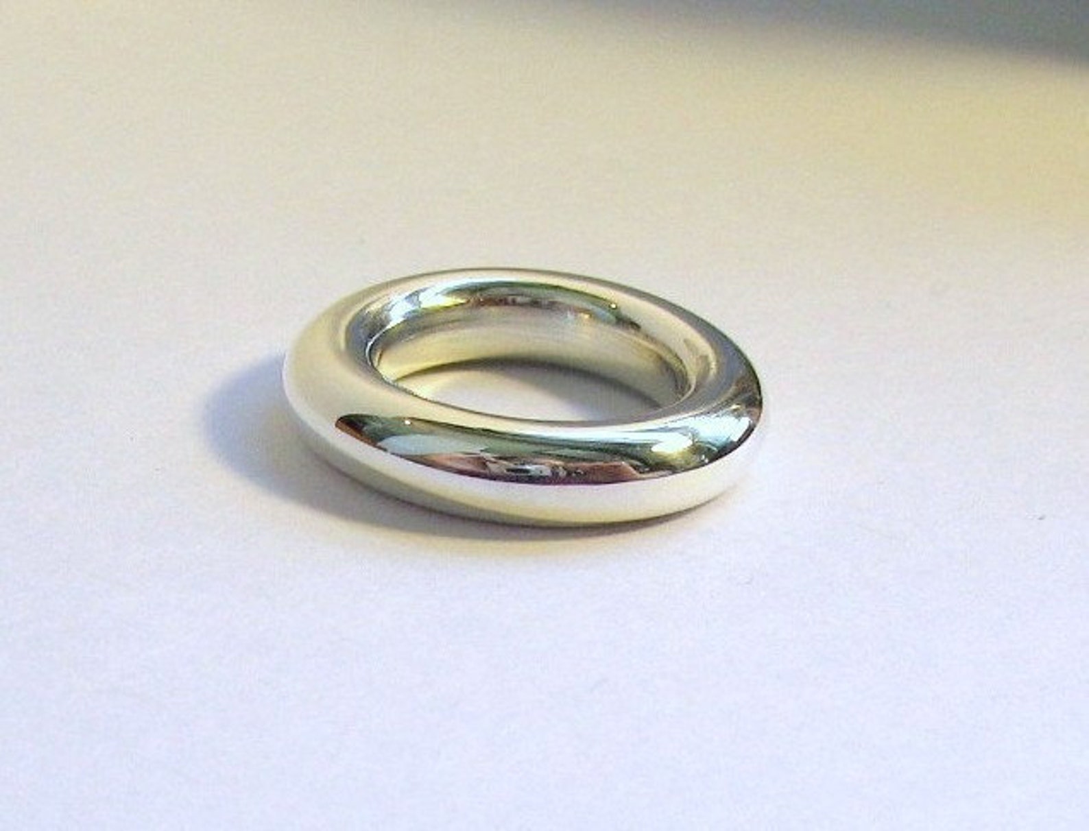 Super Big Round Silver Ring Etsy