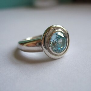 Silver And Icy Blue Ring Size 6 image 2