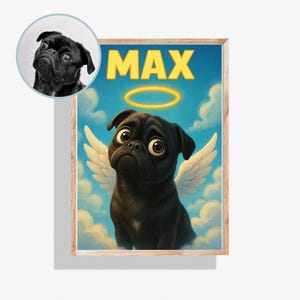 Custom Pixar Pet Memorial Portrait, Pet Memorial Portrait, Personalized Pet Wall Art, Digital Download, Gift For Pet Owner, Custom Portrait