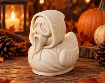 Ghostface Rubber Ducky 3D Print, Spooky Mask Figurine (STL File)