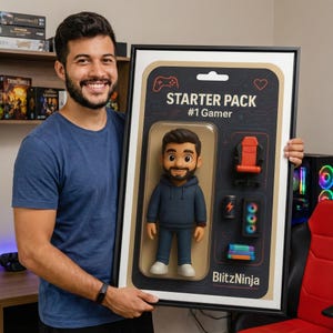 Custom Action Figure Portrait: Personalized Blister Box Gift (Digital Download)